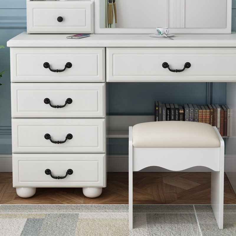 Bureau de coiffeuse avec miroir et lumières pour le maquillage Fashion
