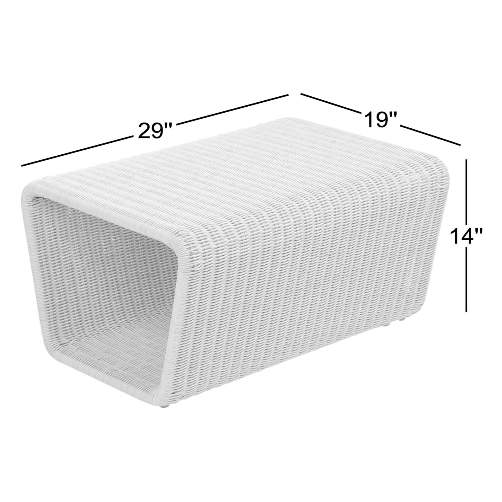 Jimmy Resin Outdoor Ottoman, Natural