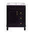 Meuble-lavabo 24 po avec lavabo en céramique, petite armoire de salle de bain, armoire moderne avec 2 tiroirs et tablette réglable-120194221