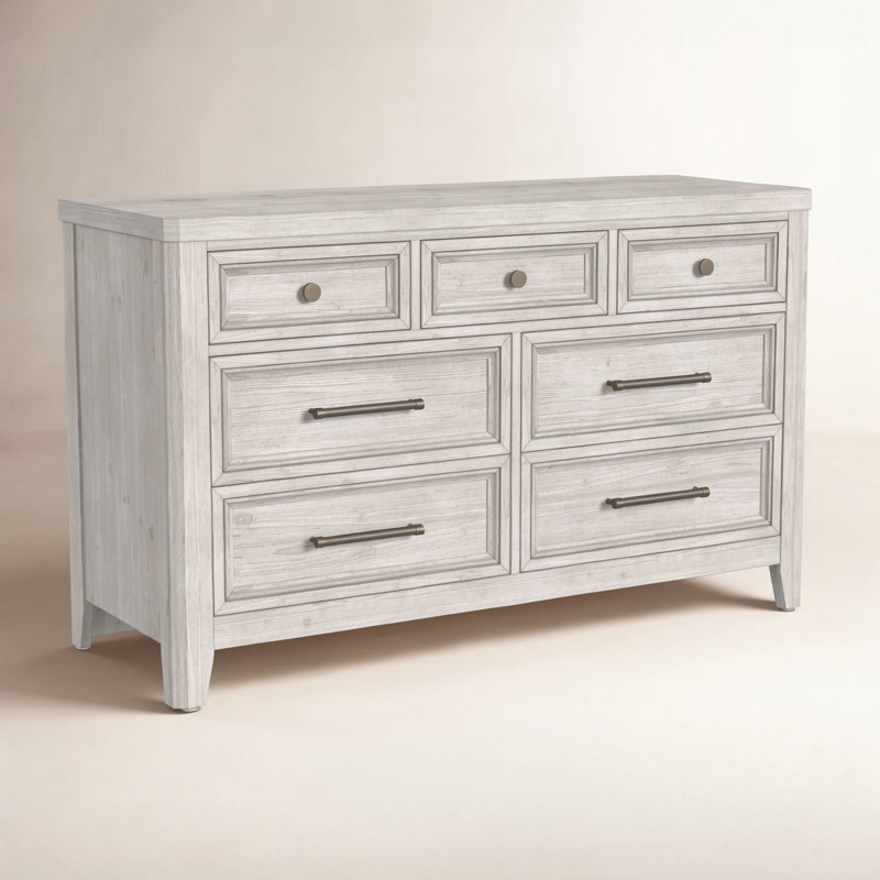 Commode 7 tiroirs Jemma, Lin lavé