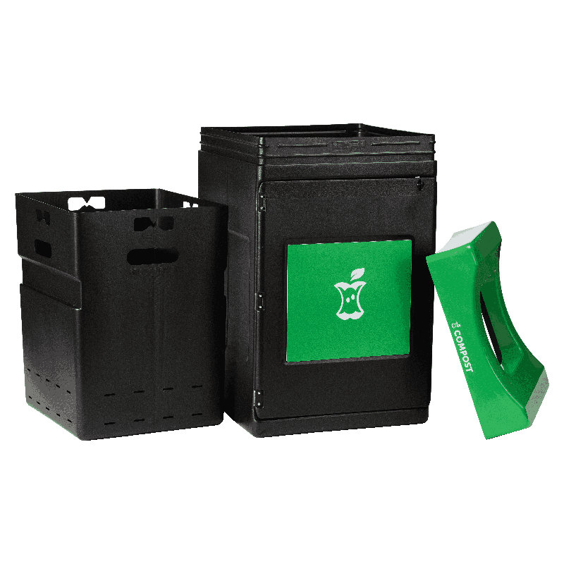 Commercial Zone Avante Compost Container, Narrow Open Top Unit, Liner Included, 55
