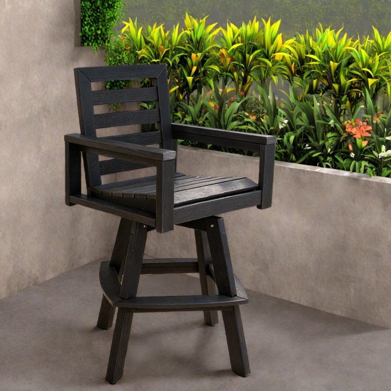 Tabourets de bar durables en PEHD, chaise pivotante à 360 °, sièges de terrasse modernes