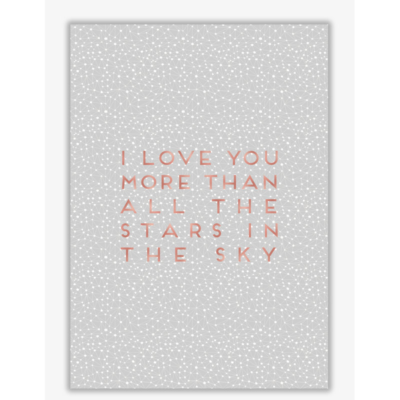 I Love You - Print, No Frame, 60 cm H x 42 cm W x 1 cm D