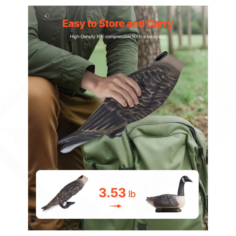 Flotteur Canada Goose Decoy d'extérieur avec peinture ultra réaliste, paquet de 6