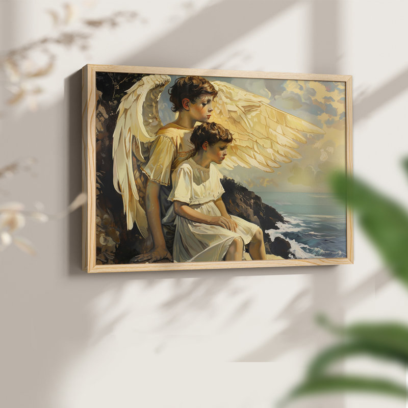 Angels From Above-XCII -Framed Print - Restickable, Natural, 22" H x 28" W