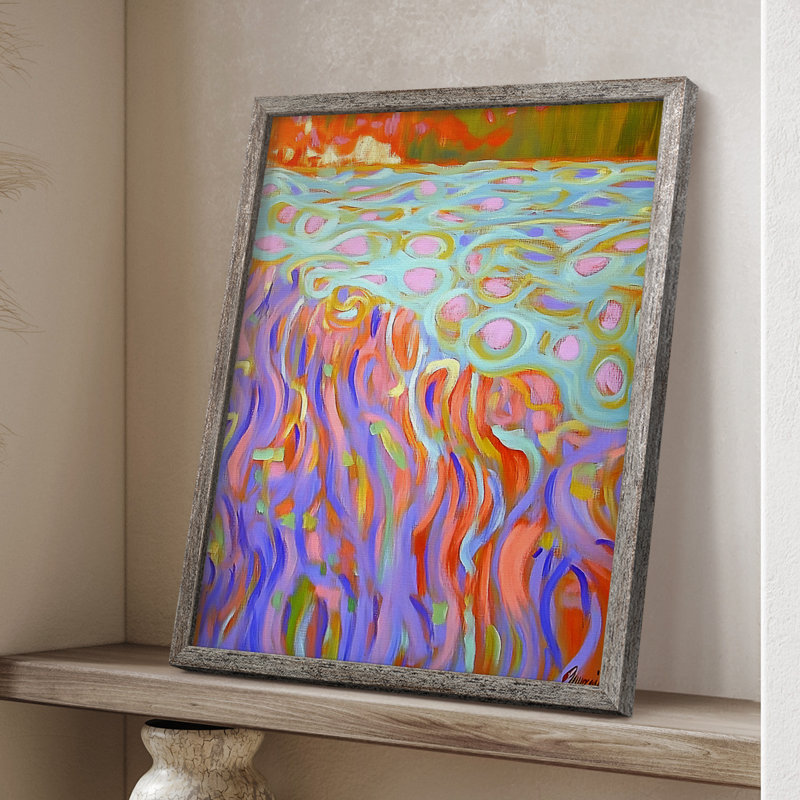 ABSTRACT Series DCC III, reproduction encadrée - bois massif, H 30 po x l 24 po