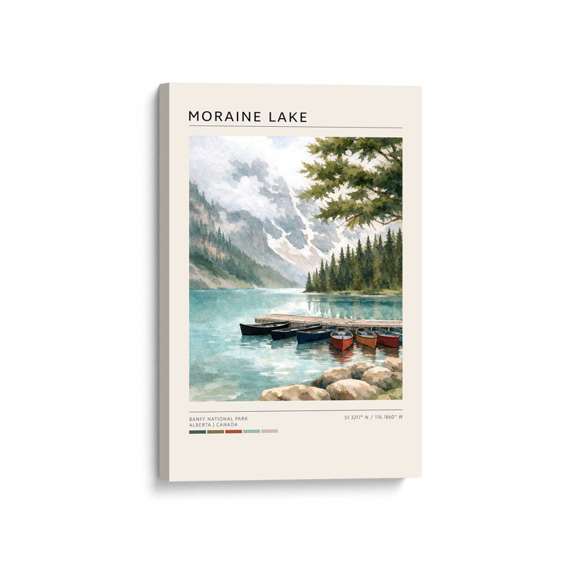 Moraine Lake Canvas Art Print, 24" x 36", Wrapped Canvas