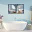 Ensemble de cadres flottants 2 pièces Bathroom Blues Floral, design par Kim Allen-423910096-423910108