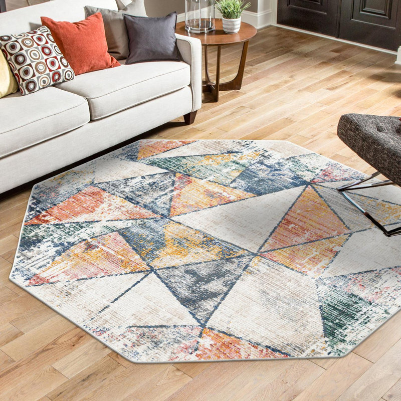 Caparro Geometric Rug, Octagon 4'1" x 4'1"