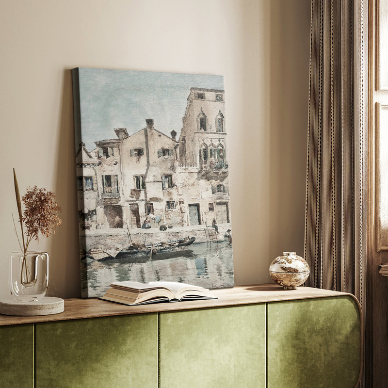 Paysage rétro CLV III - galerie Cavas sur mesure, H 18 po x l 12 po