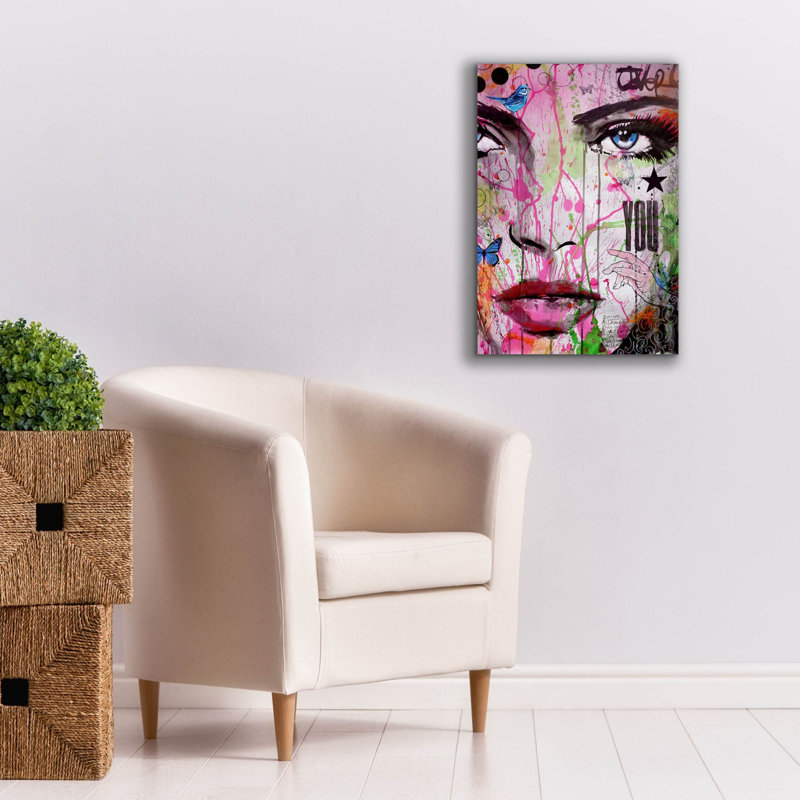 «You» par Loui Jover, toile, art mural, H 26 po x l 18 po x P 0,75 po