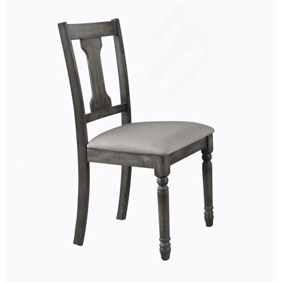 Ensemble de 2 chaises d'appoint en bois au fini rustique gris rustique pour plus de confort et de style dans les salles à manger