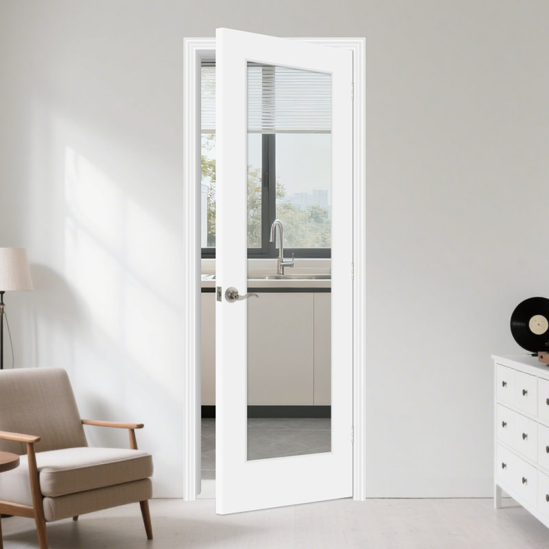 Intérieur de la porte de garde-manger moderne en verre trempé 1-lite, 28 po x 80 po
