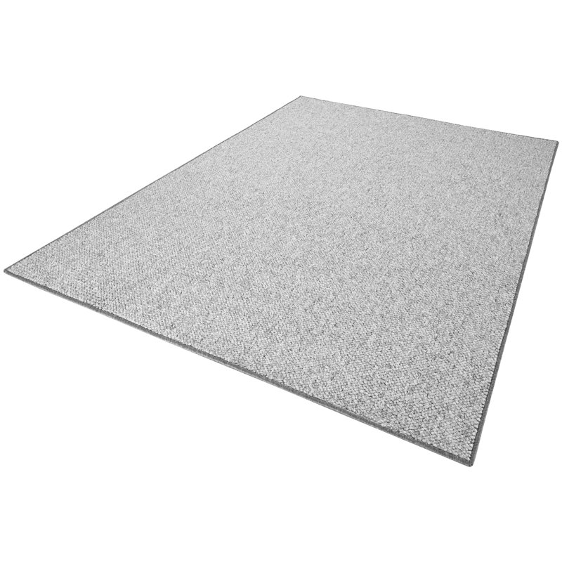 Wolly Grey Rug, Rectangular 100 x 140cm