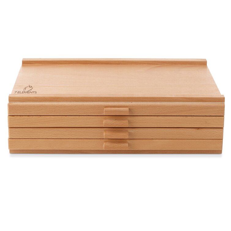 Wooden Art Supply Storage Box  Pencil Case Wood Box Storage