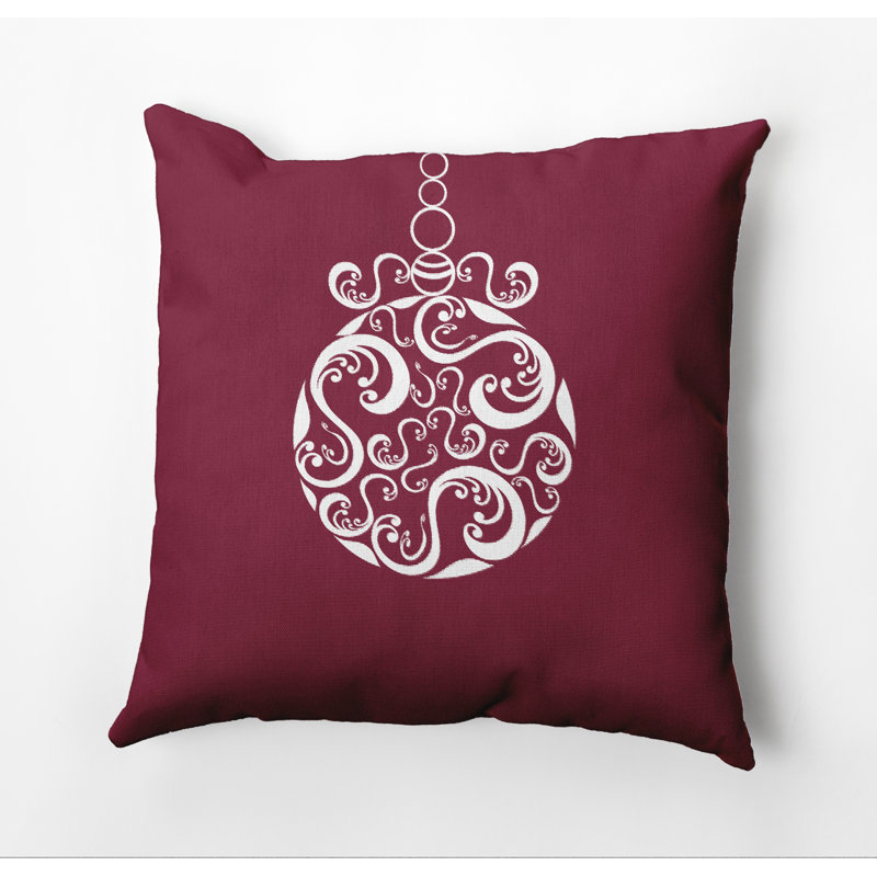  Housse et insert de coussin décoratif décoratif, H 16 po x l 16 po, Rouge