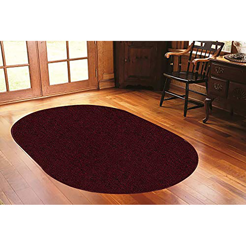 Amorian Furnish my Place Modern Indoor/Outdoor Commercial Solid Color Rug - Pet and Kids Friendly Rug, Stain Resistant, Floor Carpet for Living Room & Hallway, Wedding - Burgundy