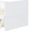Structure de lit simple pour lit blanc, plateforme avec 4 tiroirs de rangement, garde-corps, tablette intégrée sur la tête de lit conçue pour la fenêtre et escalier à 2 marches, amplement sous l'espace, aucun sommier requis, assemblage sans effort-129628304