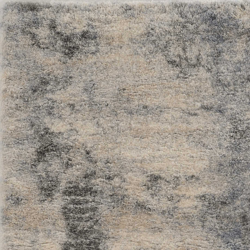 Tapis ivoire / bleu, Rectangle 3 pi 9 po x 5 pi 11 po