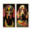 Curious Popart Daschund Dog I - Ensemble de 2 décorations murales chien Daschund-1863235844-1863235855