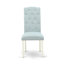 L'ensemble de 5 pièces pour coin-repas pour 4 personnes comprend une table de cuisine ronde avec piédestal et 4 chaises Parson rembourrées en tissu bleu bébé, lin blanc-122934094-122934096-122934093