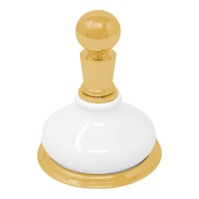 Porcelain Vintage Style Wall Mount Robe Hook, Solid Brass and Mounting Hardware by Strom Living