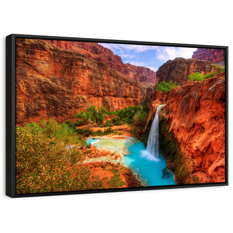 "Art mural des chutes du Havasupai", H 9 po x l 13 po