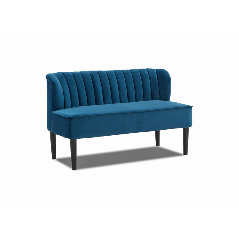 Georgio 2 Seater Velvet Loveseat, Blue