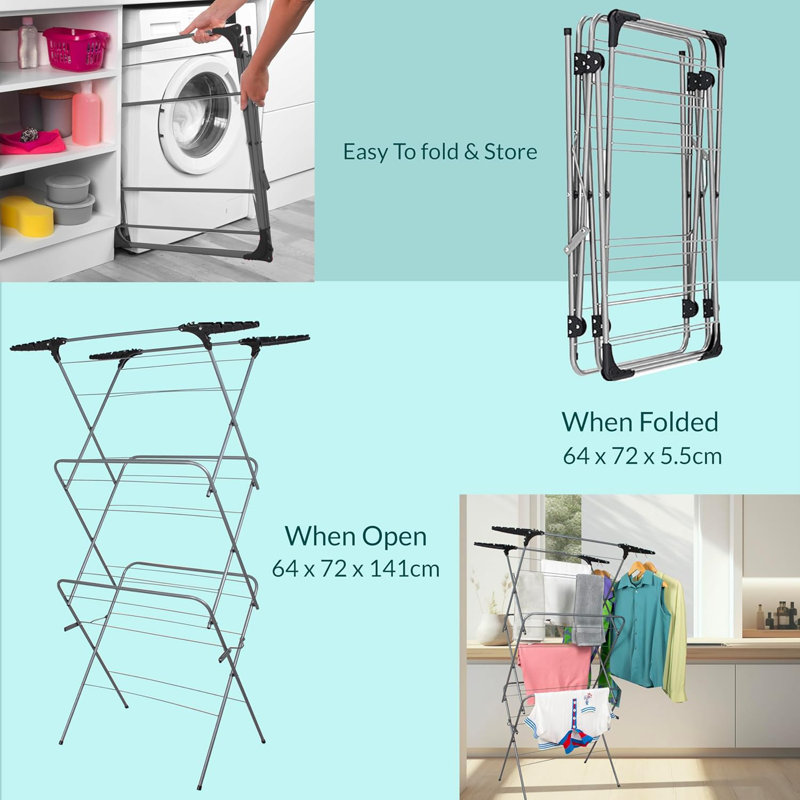 72cm Rolling Clothing Rack