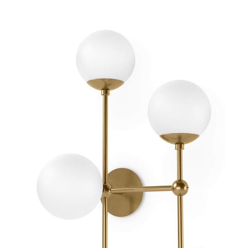 Armstrong 4 - Light Armed Sconce, Burnished Brass, Opal Matte, Right