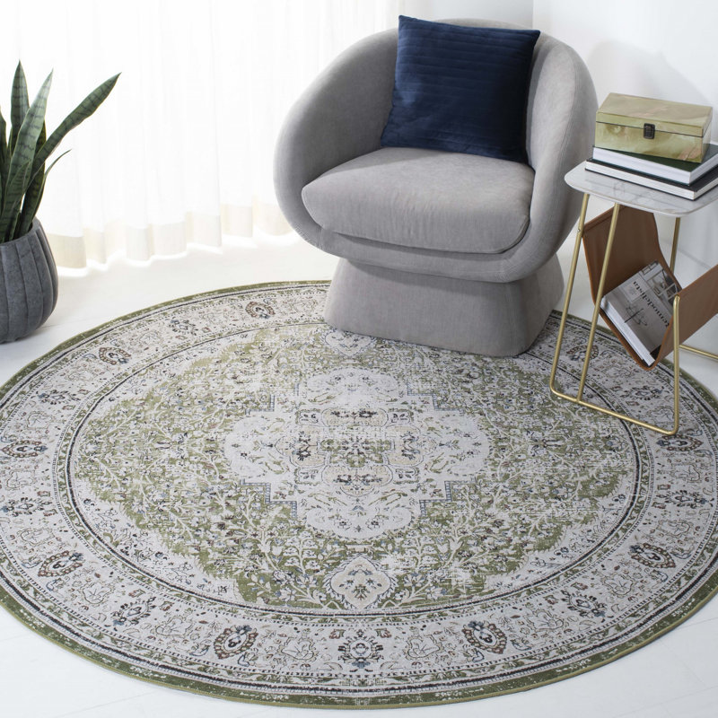 Czarnetzki Performance Machine Washable Oriental Rug, Round 6'