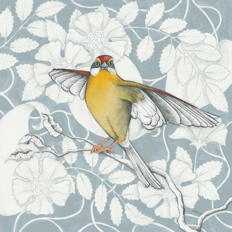 Art et artisanat oiseaux IV ton sur ton, H 30 po x l 30 po