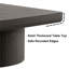 Table basse cylindrique profonde noire avec plateau en placage de bois pour salon moderne