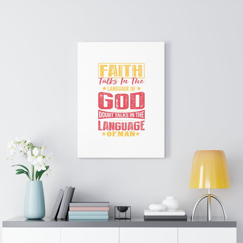In the Language of God 1 Piece Wrapped Canvas Wall Art, 41cm H x 30cm W