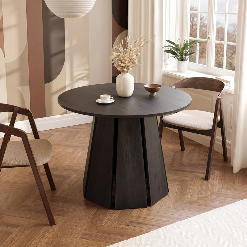 Round Dining Table, Black