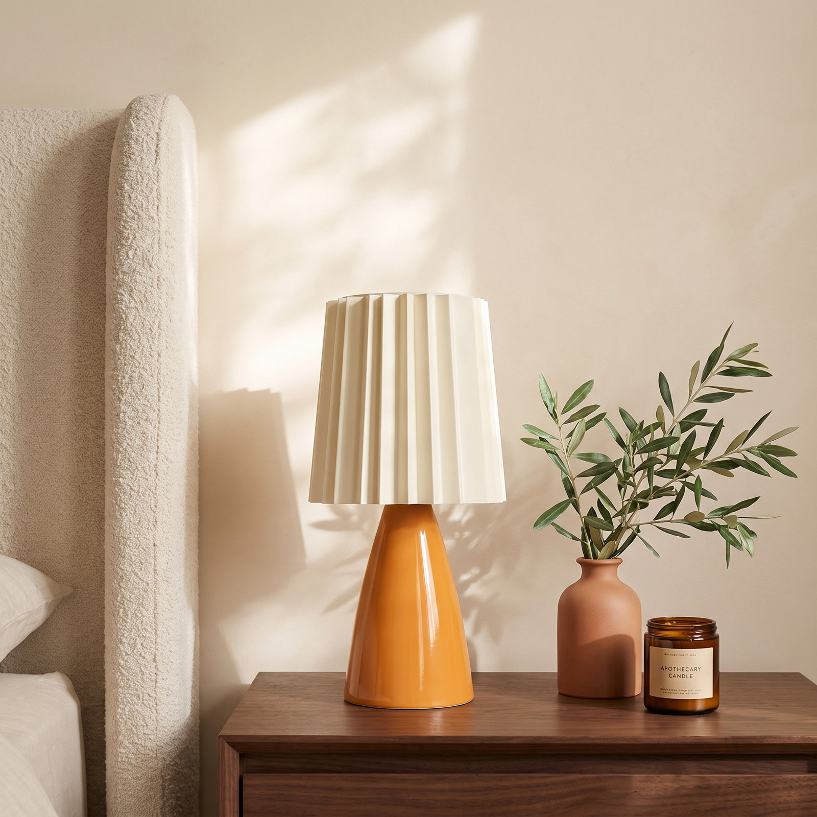 Juliette Ceramic Table Lamp, Orange