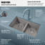 Ensemble d'évier de cuisine à double cuve 50/50 Karran Quartz 32 "X 19-1 / 2"-54821673