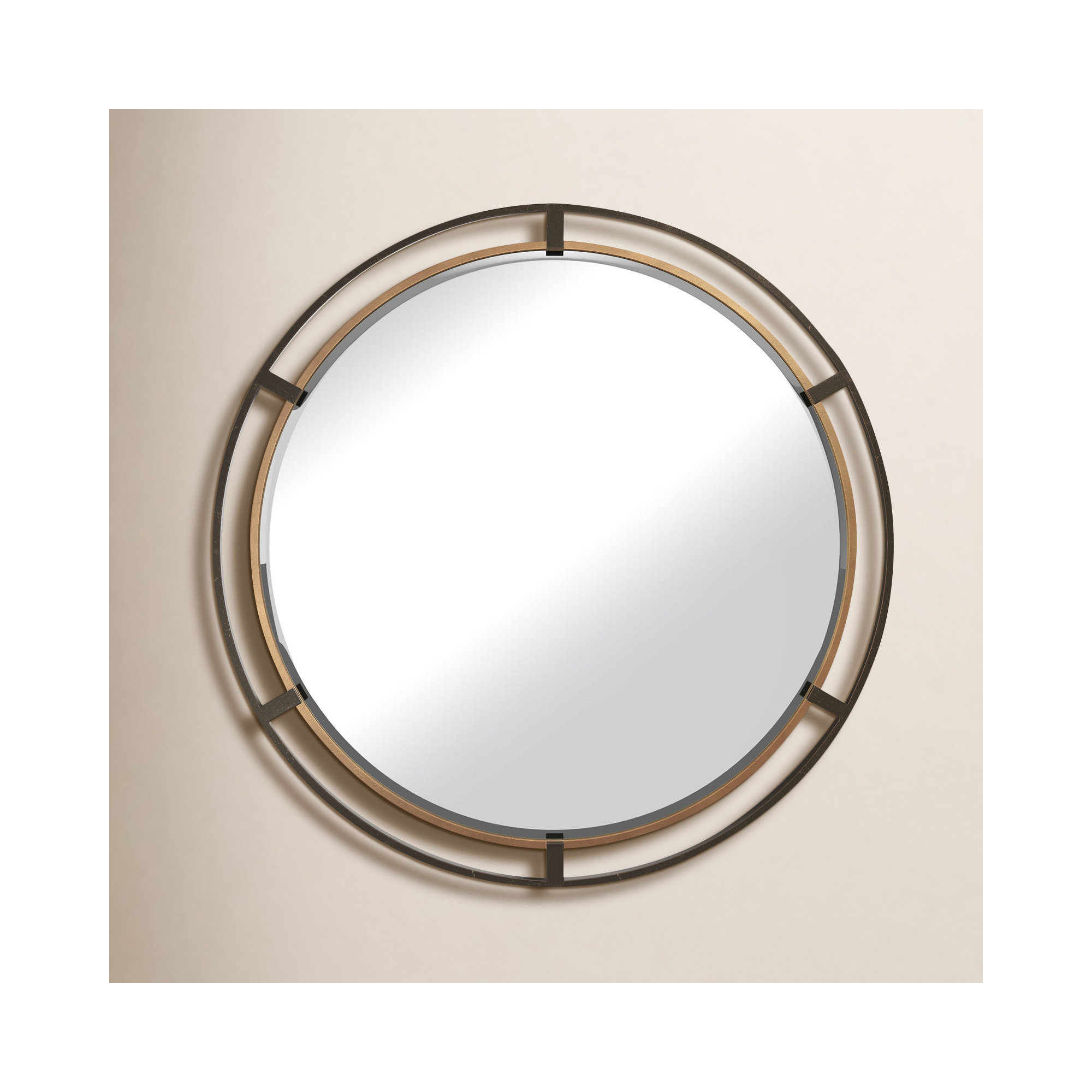 Cavil Metal Round Wall Mirror