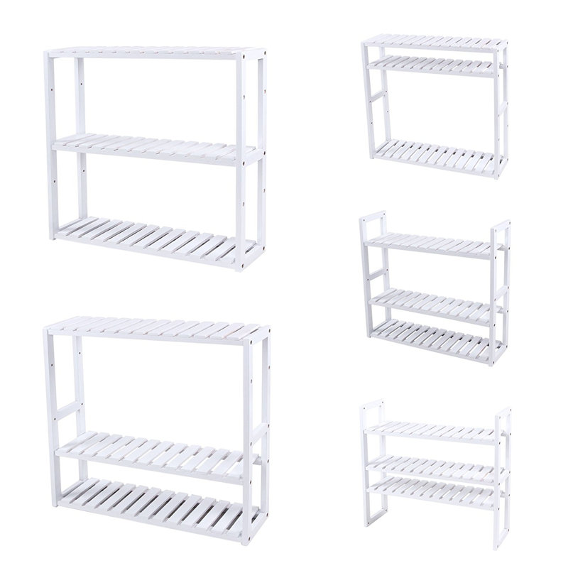 Bryanna Solid Wood Bathroom Shelves, White