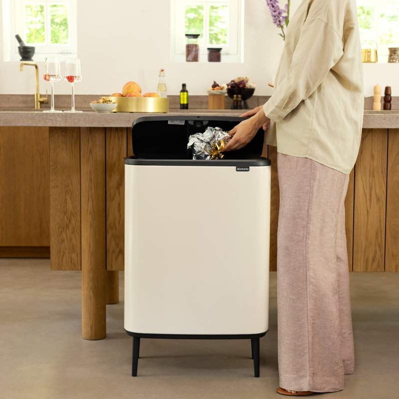 Brabantia Bo Hi 60 Litre Touch Bin, Soft Beige