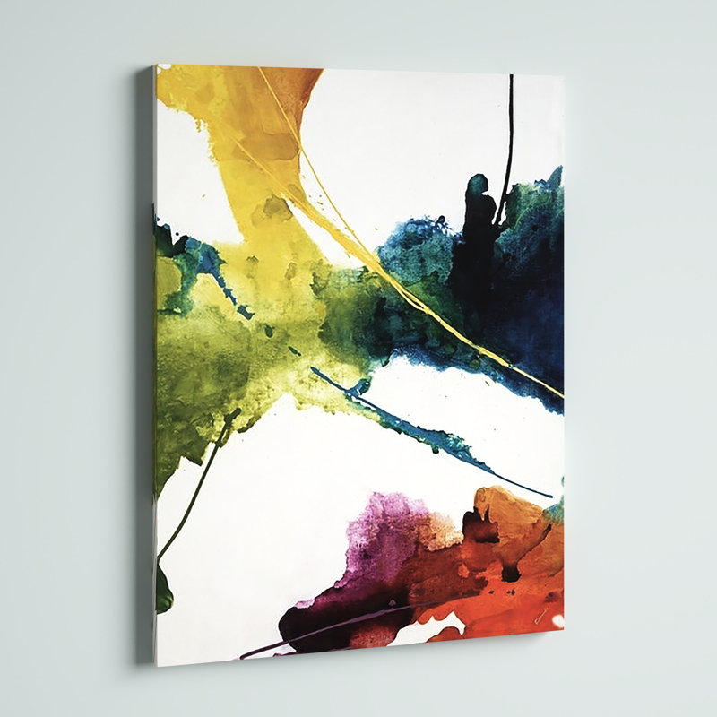 «Celestial V», reproduction de peinture à l'aquarelle, H 24 po x l 18 po x P 1,5 po, Toile tendue, Sans cadre