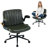 Oil-Waxed Leather Swivel Chair With Flip-Up Armrests-974970025