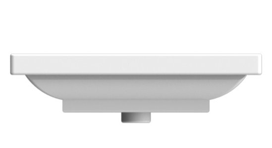ML White/Chrome Ceramic Rectangular Wall Mount Bathroom Sink with Overflow Scarabeo by Nameeks Faucet 
