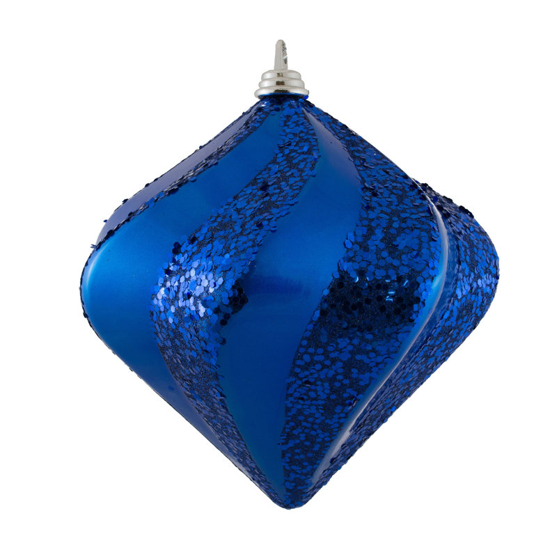 Ornement en forme de diamant, Bleu, H 6 po x l 6 po x P 6 po