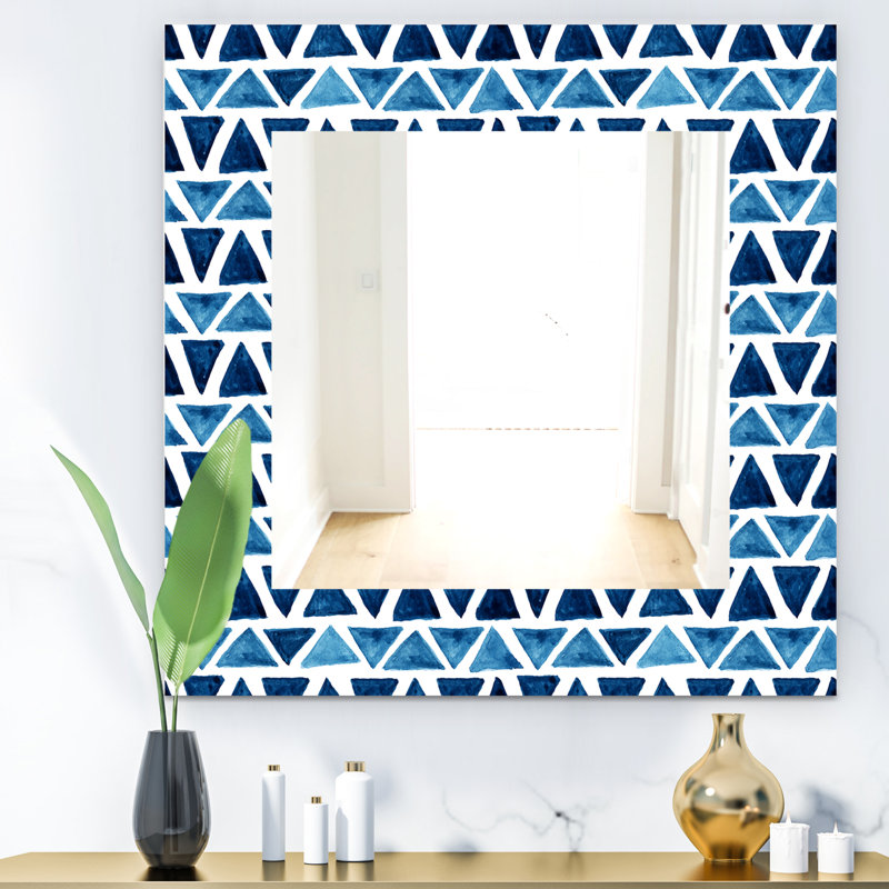 Modern Wall Mirror, 32" H x 32" W, Geometric