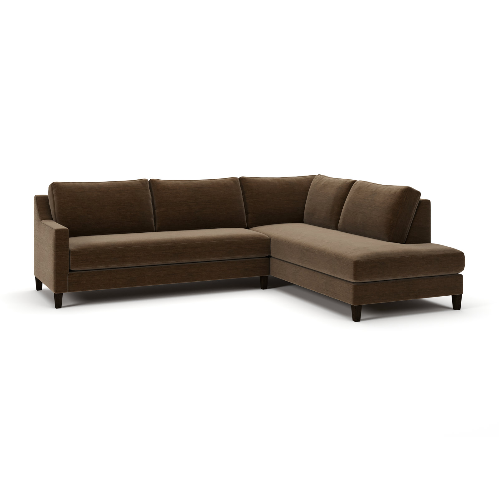 Marlowe Chaise Sectional, Evan Bark, Right Hand Facing