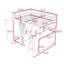 Lit mezzanine double en bois avec poste de travail intégré, garde-robe et éclairage personnalisable-1916126182