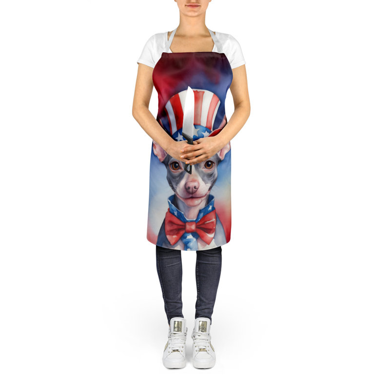 Patriotic American Apron, American Hairless Terrier