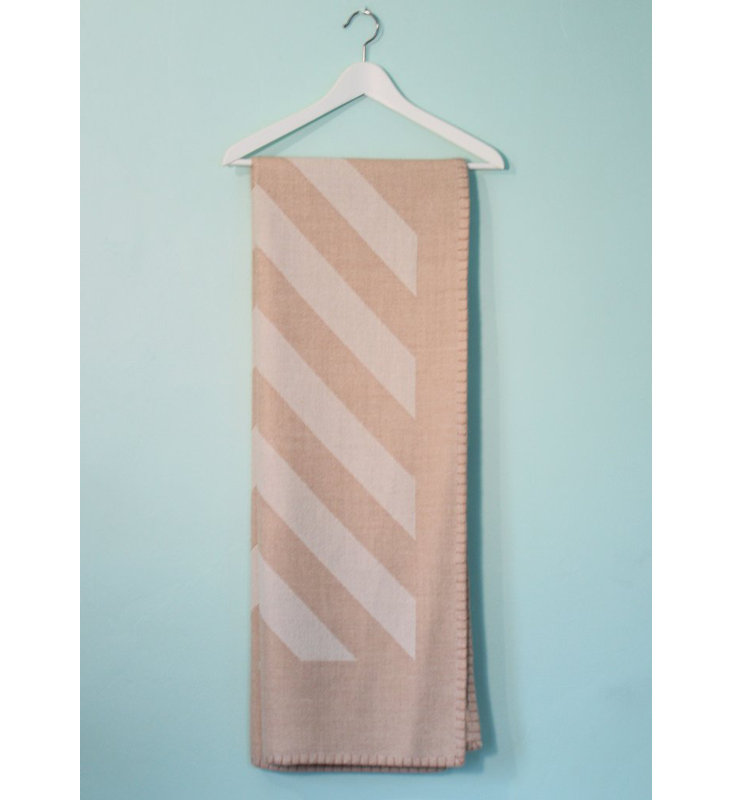 Grinda Baby Alpaca Woven Throw Blanket, Light Camel