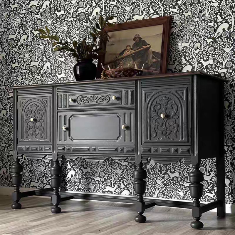 Retro Black Sideboard